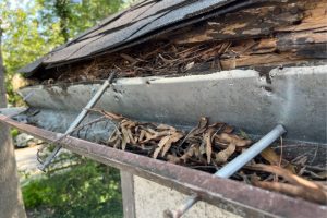 broken gutters - Integrity 1st Roofing